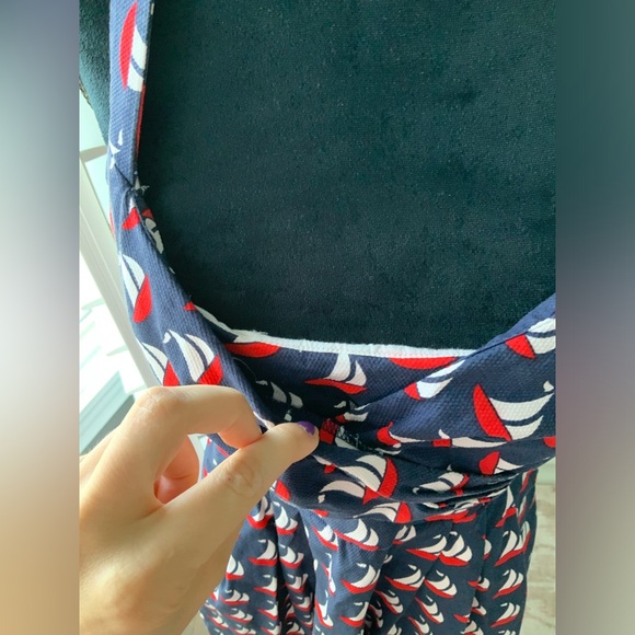ANTHROPOLOGIE Postmark Winward Nautical Sailboat Halter Dress Women’s SZ USA 2 - Picture 16 of 16